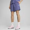 Puma Wardrobe Essentials Men's Seersucker Relaxed 6" Shorts In Blue