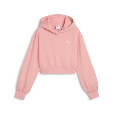 Puma Kids' Wardrobe Ess Short Length Hoodie Youth In Pink