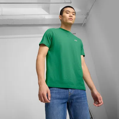 Puma Wardrobe Ess Suede T-shirt In Green