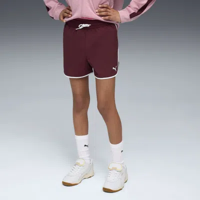 Puma Kids' Wardrobe Ess Woven Shorts Youth In Burgundy
