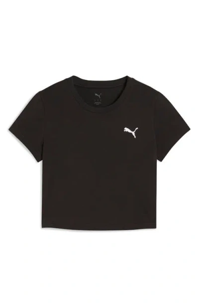 Puma Wardrobe Essential Baby Tee In Black