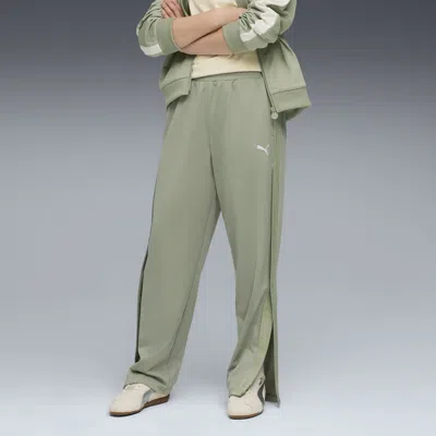 Puma Wardrobe Essentials Big Kids' Relaxed Popper Pants In Green