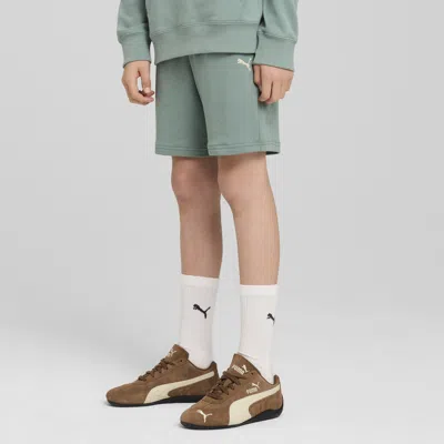Puma Kids' Wardrobe Ess Relaxed Shorts In Green
