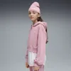 Puma Wardrobe Essentials Big Kids' Short Length Hoodie In Pink