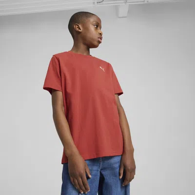 Puma Wardrobe Essentials Big Kids' T-shirt In Red