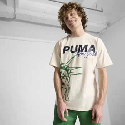Puma Wardrobe Ess Graphic T-shirt In White