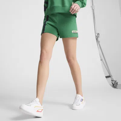 Puma Wardrobe Ess Shorts 4' Tr In Green