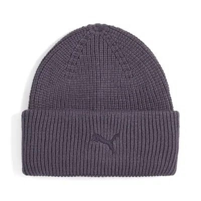 Puma Wardrobe Essentials Chunky Mid Crown Beanie Hat In Gray