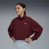 Puma Wardrobe Essentials Crew Youth In Brown