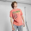Puma Wardrobe Ess Lv Graphic T-shirt In Red