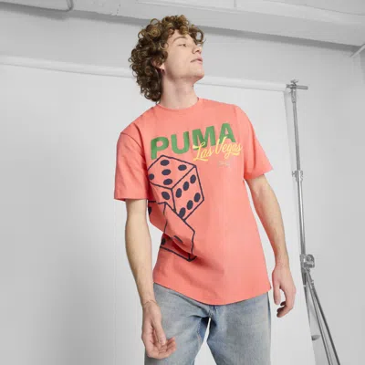 Puma Wardrobe Ess Lv Graphic T-shirt In Red