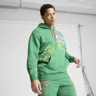 Puma Wardrobe Ess Lv Hoodie Tr In Green
