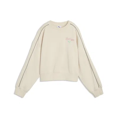 Puma Wardrobe Essentials Las Vegas Women's Boxy Sweatshirt In Neutral