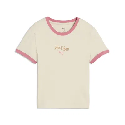 Puma Wardrobe Essentials Las Vegas Women's Slim T-shirt In White