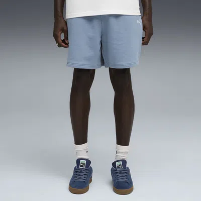 Puma Wardrobe Essentials Men's Relaxed 7" Shorts In Blue