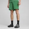 Puma Wardrobe Essentials Men's Relaxed 7" Shorts In Green