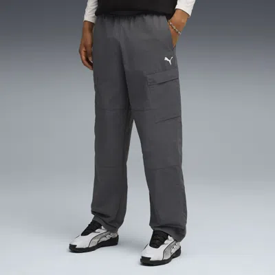 Puma Wardrobe Essentials Men's Relaxed Cargo Pants In Gray