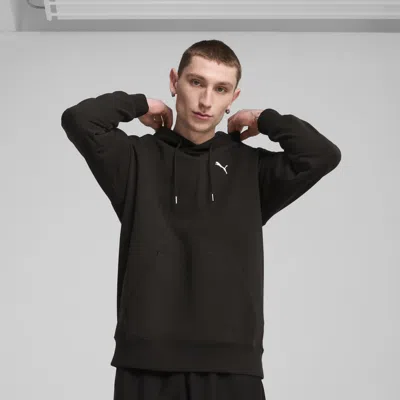 Puma Wardrobe Essentials Men's Relaxed Hoodie In Black