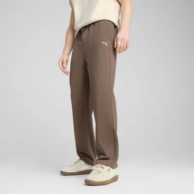 Puma Wardrobe Essentials Men's Relaxed Sweatpants In Brown