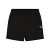 Puma Wardrobe Essentials Men's Seersucker Relaxed 6" Shorts In Black