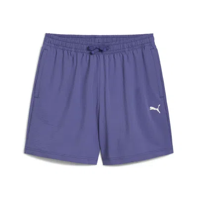Puma Wardrobe Essentials Men's Seersucker Relaxed 6" Shorts In Multi