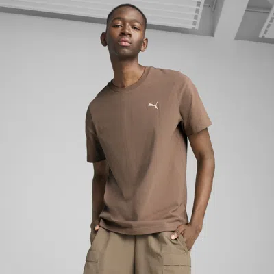 Puma Wardrobe Essentials Men's T-shirt In Brown