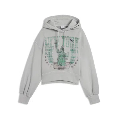 Puma Wardrobe Essentials Nyc Women's Hoodie In Gray