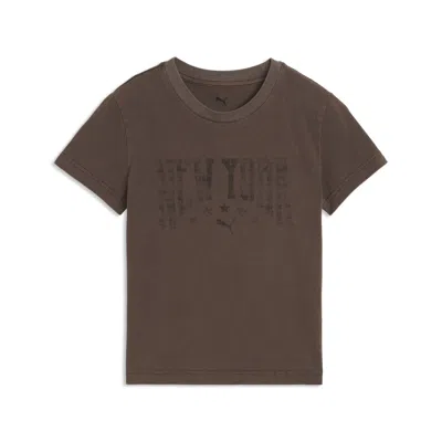 Puma Wardrobe Essentials Nyc Women's Slim T-shirt In Brown
