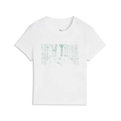 Puma Wardrobe Essentials Nyc Women's Slim T-shirt In Neutral