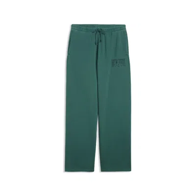 Puma Wardrobe Essentials Nyc Women's Sweatpants In Green
