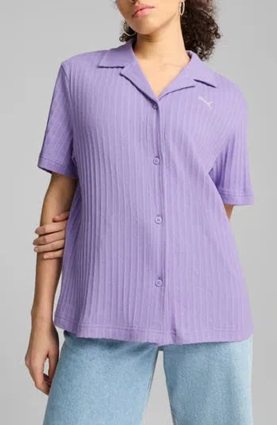 Puma Wardrobe Essentials Stripe Camp Shirt
