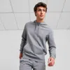 Puma Wardrobe Essentials Suede Hoodie Men In Gray