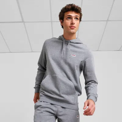 Puma Wardrobe Essentials Suede Hoodie Men In Gray