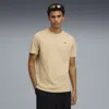 Puma Wardrobe Essentials Suede Logo Men's T-shirt In Neutral