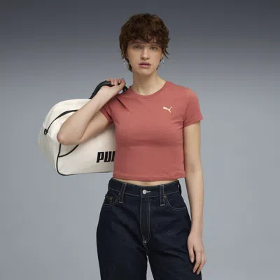 Puma Wardrobe Essentials Women's Baby T-shirt In Red