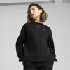 Puma Wardrobe Essentials Women's Oversized Crew Sweatshirt In Black