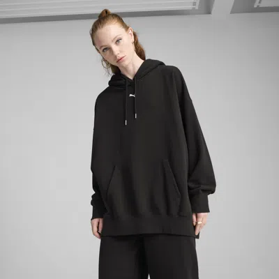 Puma Wardrobe Essentials Women's Oversized Hoodie In Black