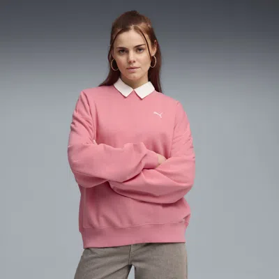 Puma Wardrobe Essentials Women's Oversized Sweatshirt In Pink