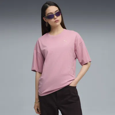 Puma Wardrobe Essentials Women's Oversized T-shirt In Pink