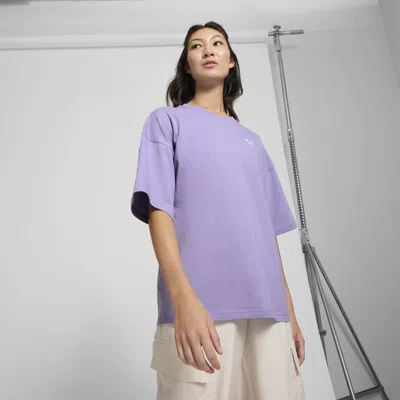 Puma Wardrobe Essentials Women's Oversized T-shirt In Purple