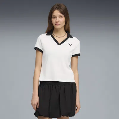 Puma Wardrobe Essentials Women's Polo Shirt In White