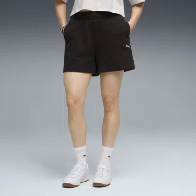 Puma Wardrobe Essentials Women's Relaxed 4" Shorts In Black