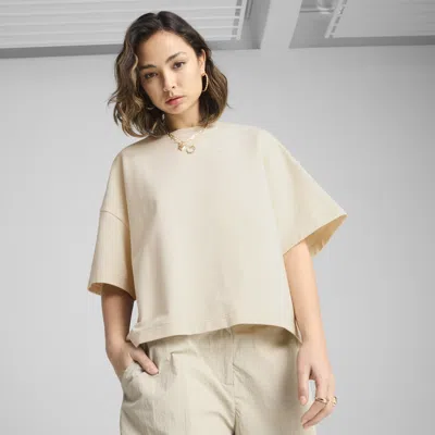 Puma Wardrobe Essentials Women's Relaxed Heavy T-shirt In White