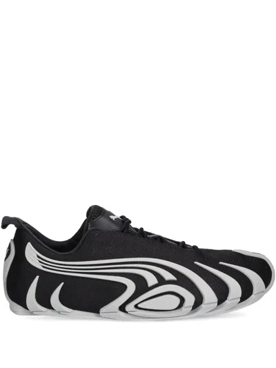 Puma Wave-pattern Sneakers In Black