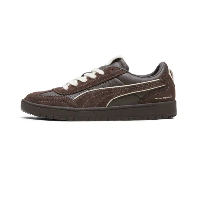 Puma We Are Legends Renaissance Premier Court Men's Sneakers In Dark Chocolate-alpine Snow