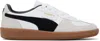 Puma Palermo Lth Man Sneakers White Size 9 Leather In  White-vapor Gra