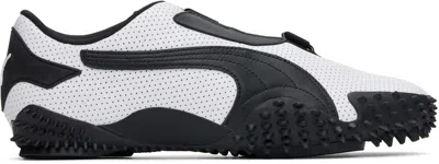 Puma White & Black Mostro Perf Sneakers In  White- Blac