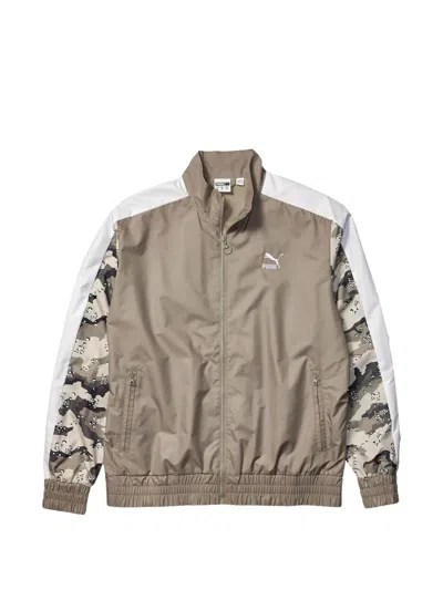 Puma Wild Pack Full-zip Woven Jacket In Brown