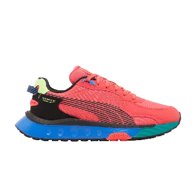 Pre-owned Puma Wild Rider 'dazed - Sunblaze Bluemazing' In Pink