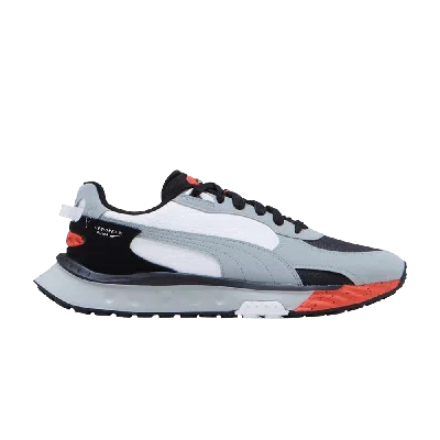 Pre-owned Puma Wild Rider Franchise 'charcoal Red' In Grey